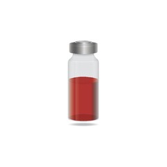 blood in medical vial