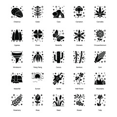 
Farming and Ecology Solid Icons Pack 
