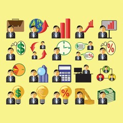 set of businessmen icons
