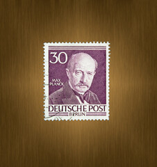 Postage stamp from the FRG Berlin. Printed on 01/24/1953. Karl Friedrich Schinkel.