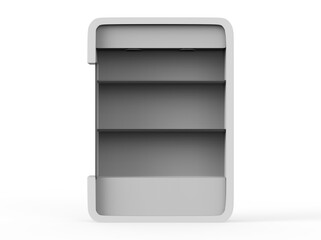 Display stand, retail display stand for product , display stands isolated on white background. 3d illustration