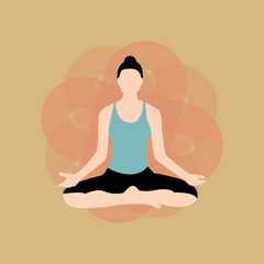 woman practising yoga in siddhi's pose