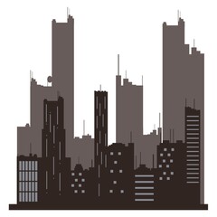 Naklejka premium silhouette of cityscape