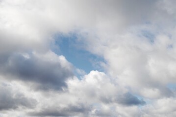 Fototapeta premium The blue sky with the white and the grey clouds in Australia