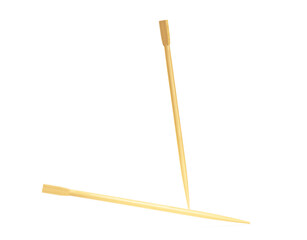 Luxury golden chopsticks isolated on white background. 3D render
