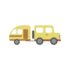 car with caravan