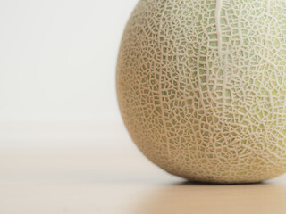 網目模様のあるメロンのクローズアップ写真