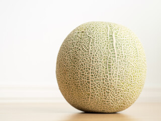 網目模様のあるメロンのクローズアップ写真