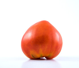 Red tomatoes on isolated on a white background.