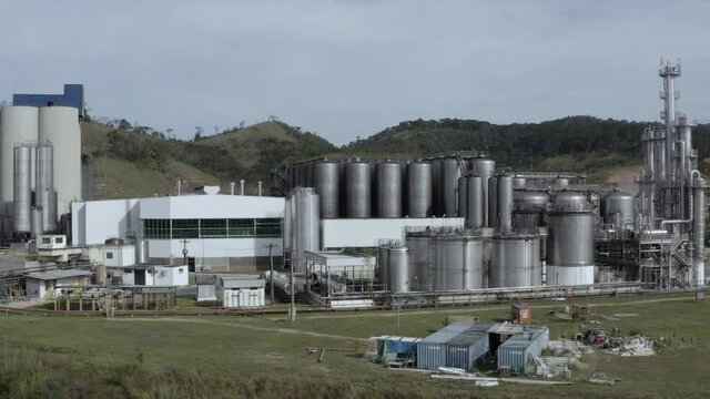 Aerial view of Ambev Brewery. The city of Pirai, State of Rio de Janeiro, Brazil South America. 