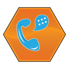 telephone with the speech bubble