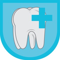 a tooth with plus sign