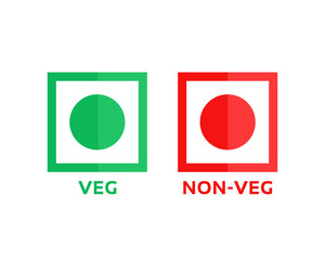 veg and non-veg minimal symbol