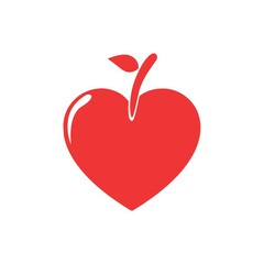 heart in the shape of apple