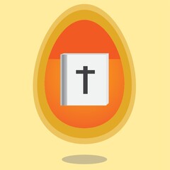 Obraz premium bible with egg frame