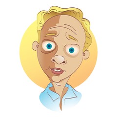 man with shocking expression