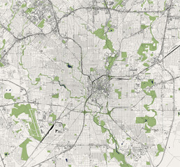 map of the city of San Antonio, Texas, USA