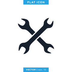 Tools Icon Vector Logo Design Template. Wrench Icon