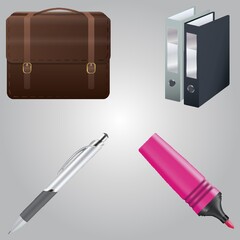set of office icons