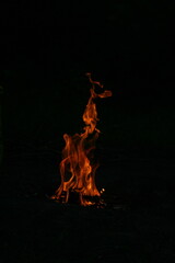 fire in the fireplace