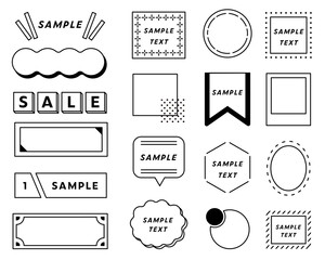 見出しやタイトルのフレームのセット／枠／装飾／飾り／おしゃれ