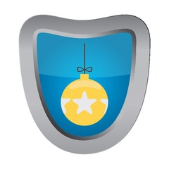 Obraz premium christmas ball button