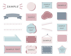 見出しやタイトルのフレームのセット／枠／装飾／飾り／おしゃれ