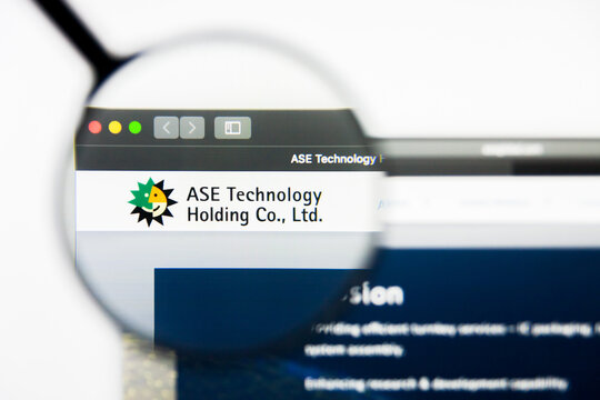 Richmond, Virginia, USA - 9 May 2019: Illustrative Editorial of ASE Technology Holding Co., Ltd. website homepage. ASE Technology Holding Co., Ltd. logo visible on display screen.