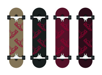 Skateboard vector illustration (Use for helmet, skateboards, stickers, t-shirt, decals typography,logos and design elements)