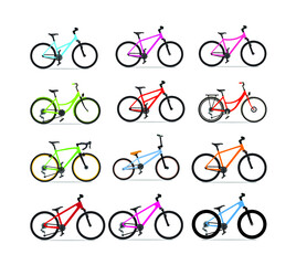 Obraz premium Kid riding bicycle with wheels without reference