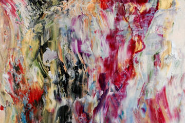 Colorful abstract background wallpaper. Modern motif visual art.  Mixtures of oil paint. Trendy...