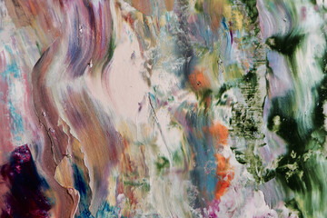 Colorful abstract background wallpaper. Modern motif visual art.  Mixtures of oil paint. Trendy...