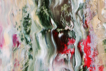 Colorful abstract background wallpaper. Modern motif visual art.  Mixtures of oil paint. Trendy...
