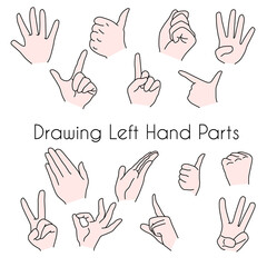 手書き風ハンドボティパーツセット