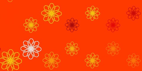 Light Yellow vector background with bent lines.