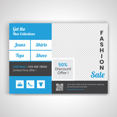 Obraz premium Fashion sale horizontal Flyer template Design.