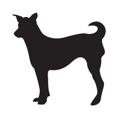 silhouette of dog