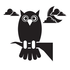 silhouette of an owl