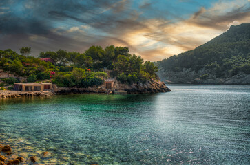 Port of San Miguel, Ibiza. Spain.-