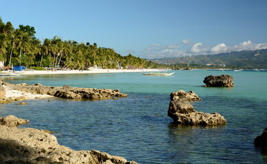 View of White Beach, station one. Boracay. Aklan. Western Visayas. Philippines
