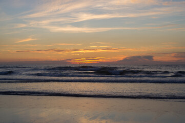 sunset by the sea