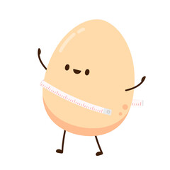 Egg character with Measure Tape wrapped. Egg character. Measure Tape wrapped.