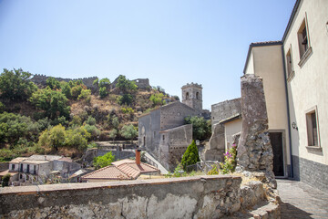 Fototapeta na wymiar August 2017 - Italy- Savoca - is one of the most beautiful villages in Italy of medieval origin