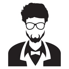 faceless man in formal attire