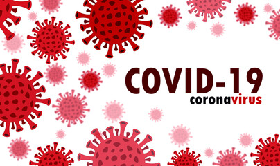 Covid-19 virus with white background