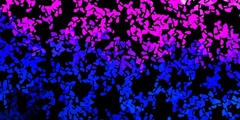 Dark pink, blue vector pattern with abstract shapes.