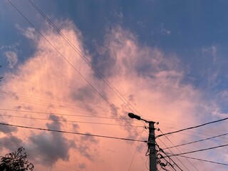 power lines and lights