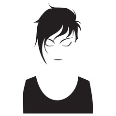 woman with closed eyes