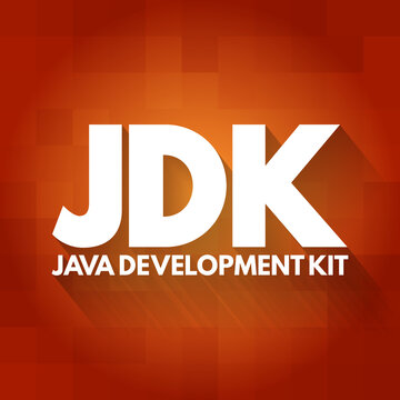 JDK - Java Development Kit acronym, technology concept background