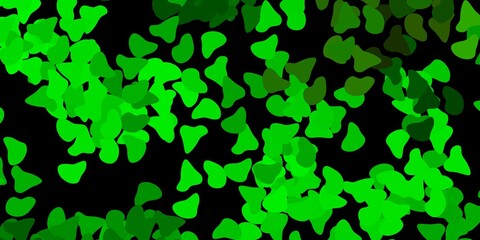 Dark multicolor vector texture with memphis shapes.